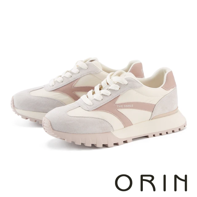 ORIN 撞色百搭綁帶休閒鞋(米色)評價推薦