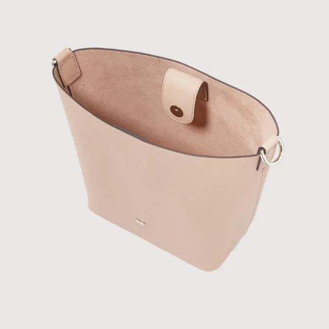 【BRAUN BUFFEL 德國小金牛】莎蔻拉-A 水桶包-藕粉色(BF857-30-CG) 女包送禮推薦