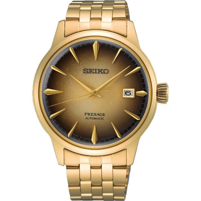 【SEIKO 精工】Presage系列 Beer Julep金色啤酒機械錶/40.5mm(SRPK48J1/4R35-01T0F)