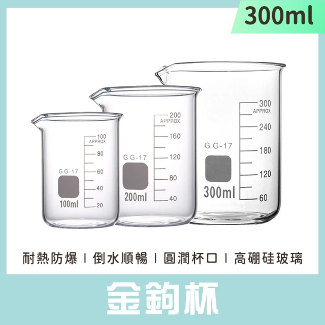 2入 造型玻璃杯 耐高溫 飲料玻璃杯 精油量杯 量杯 刻度水杯 玻璃馬克杯 寬口玻璃杯(130-GCL300*2)