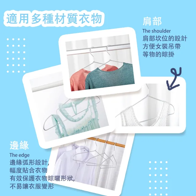 【樂邦】100入/無印風鋁製衣架(曬衣架 晾衣架 收納 鋁合金衣架)