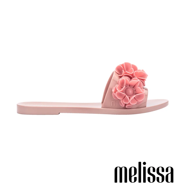 Melissa 寬帶繡球內夾腳拖鞋(粉色)