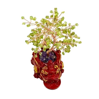 【金玉滿堂】鴻運貔貅橄欖石招財樹
