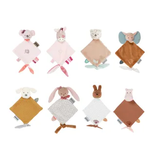 【Nattou】絨毛動物造型安撫玩偶27CM(安撫巾 安撫玩具 絨毛娃娃 親膚玩偶)