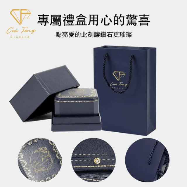 【CF Diamond】耳環 莫桑鑽《微鑲牛頭》(雙11 耳釘 耳針 耳飾   生日禮物 求婚)