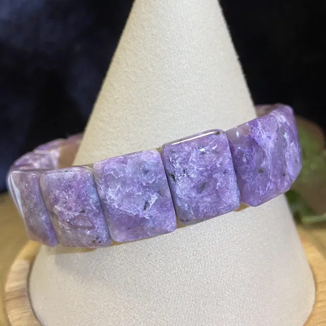 【Cozy 世界水晶原礦與茶】精美紫龍晶手排 16mm 37-1(帶玉化 散發的磁場對人體有幫助)