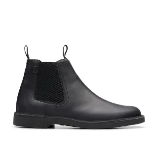 【Clarks】男靴 Shepton Easy 單層皮革簡約縫線切爾西靴 短靴(CLM79406B)