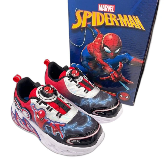 Marvel 漫威Marvel 漫威 蜘蛛人旋轉扣電燈運動鞋(漫威英雄 運動鞋 中大童鞋 MARVEL)
