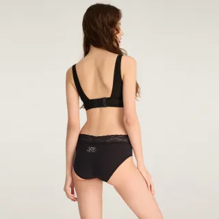 【Anden Hud】XXL Unique You．窄版V蕾絲高腰三角內褲(黑-限量版)