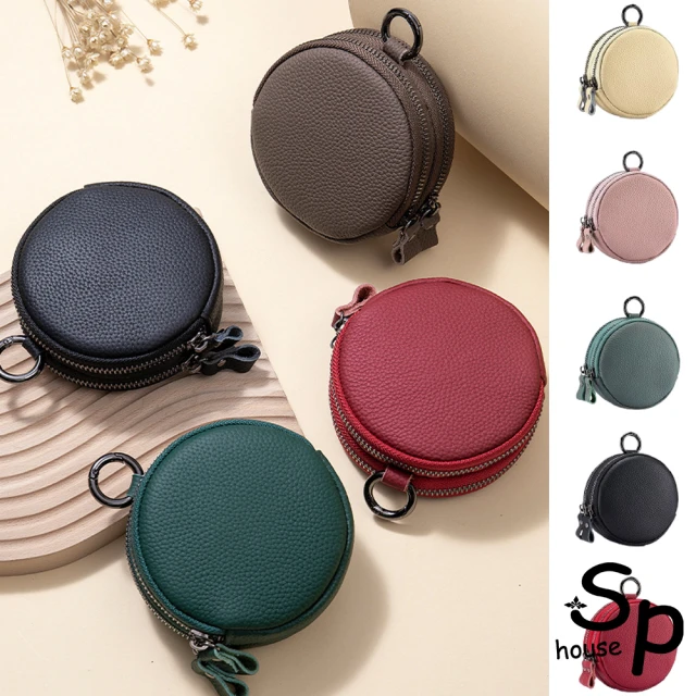 Sp house 日系口金包夾子扣金鍊真皮零錢包(6色可選)