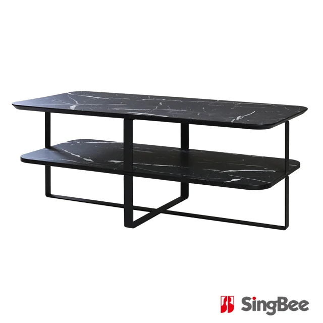 MUNA 家居 140型4尺岩板大茶几/抽屜緩衝滑軌(桌子 