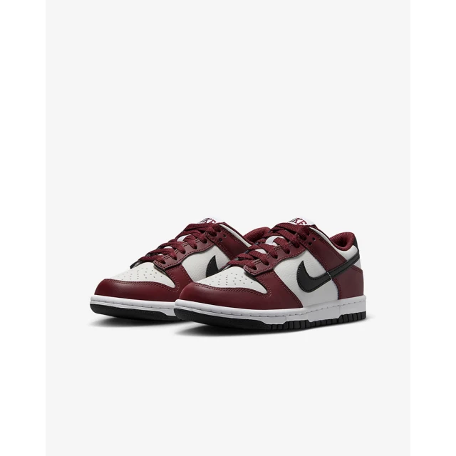 NIKE 耐吉 運動鞋 休閒鞋 女鞋 中大童 男鞋 DUNK LOW GS Dark Team Red 酒紅 櫻桃 黑(FZ4352600)