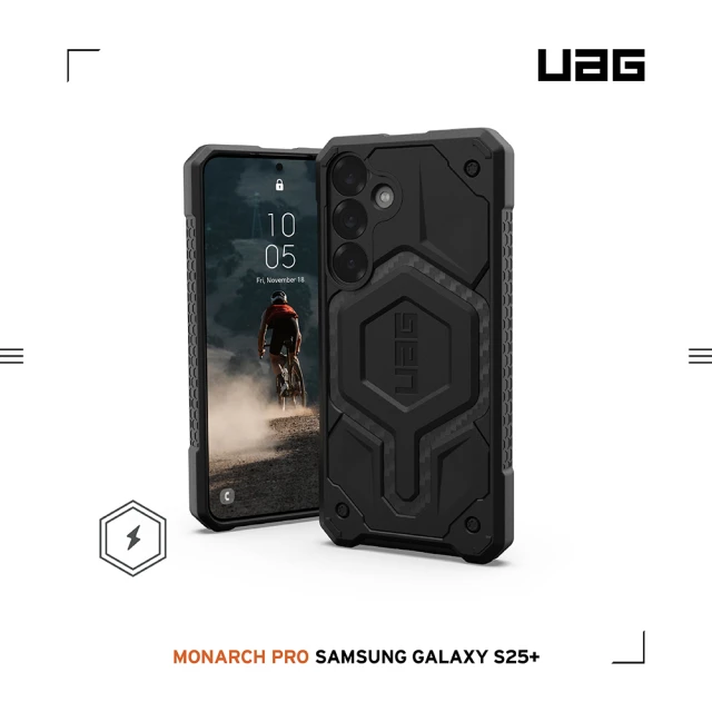 UAG Galaxy S25 磁吸耐衝擊經典保護殼-透黑（黑