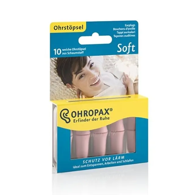 【Ohropax】Soft 隔音消音抗噪舒適耳塞 德國原裝進口 CE歐盟認證