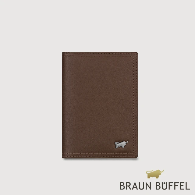 BRAUN BUFFEL 德國小金牛 台灣總代理 斯杜迪歐 名片夾-培土棕(BF566-140-POS)