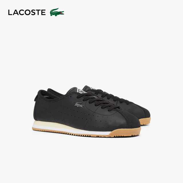 LACOSTE CLUB-LOW 男鞋 休閒鞋 運動鞋 皮革 阿甘鞋 黑色(49SMA0042_454)