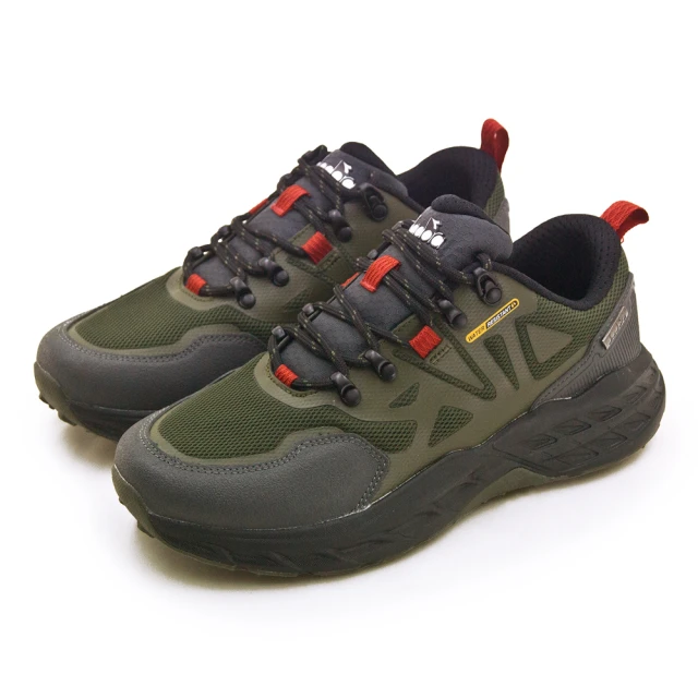 DIADORADIADORA 男 迪亞多那 戶外野趣防潑水郊山越野鞋 探險者系列(綠黑灰 71531)