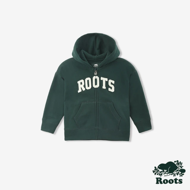 Roots Roots 小童-ROOTS APPLIQUE 連帽外套(深綠色)