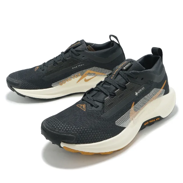 【NIKE 耐吉】防水越野跑鞋 Pegasus Trail 5 GTX 男鞋 女鞋 黑 橘 機能 戶外 小飛馬 運動鞋(FQ0908-007)