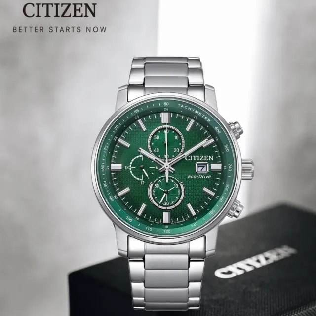 【CITIZEN 星辰】Chronograph系列 亞洲限定推薦款 光動能計時手錶 石英錶 43mm(CA0840-87X)