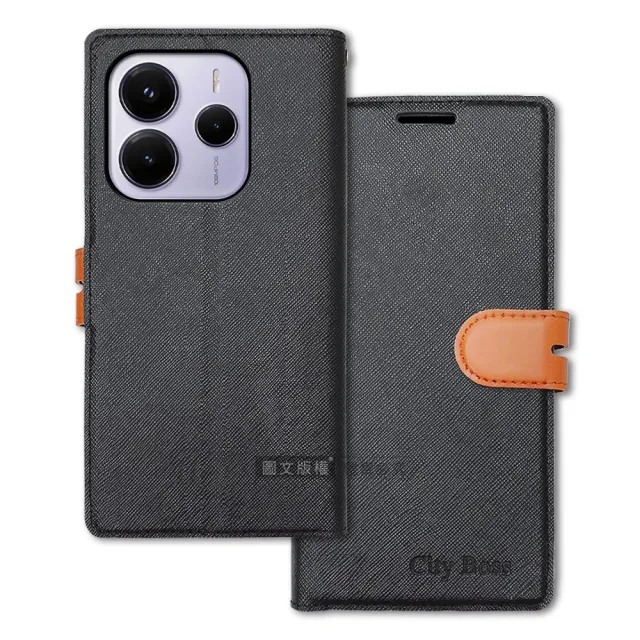 【CITY都會風】紅米Redmi Note 14 5G 插卡立架磁力手機皮套 有吊飾孔