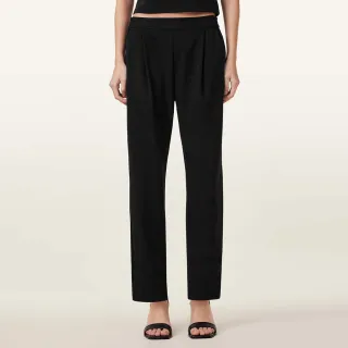 【ALLSAINTS】ALEIDA TRI 輕薄打摺修身中腰西裝長褲-黑 W009QZ(常規版型)