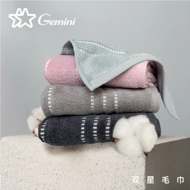 【Gemini 雙星】官方直營 極簡緞影無捻紗毛巾(超值2入組-4色任選)