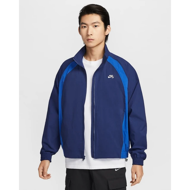 NIKE 耐吉 休閒外套 運動外套 連帽外套 夾克 男款 AS U NK SB FZ WVN JKT 藍色(HJ2911492)