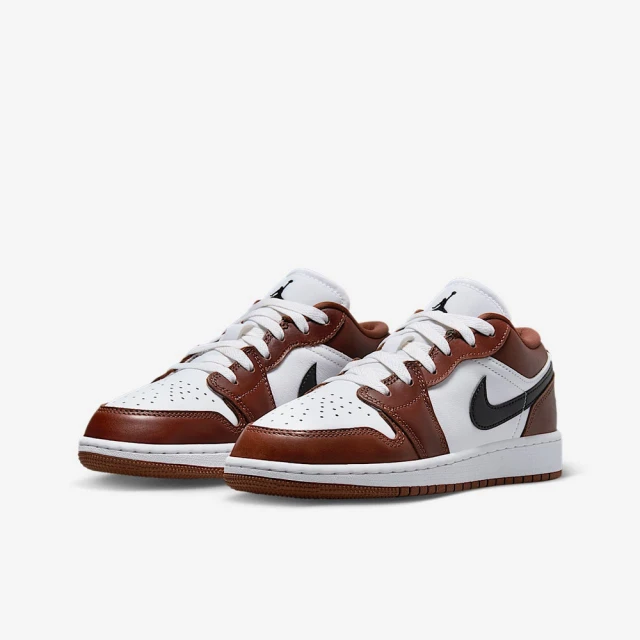 NIKE 耐吉 運動鞋 休閒鞋 女鞋 中大童 男鞋 AIR JORDAN 1 LOW SE GS 紅棕 黑 AJ1 喬丹(HF3188102)