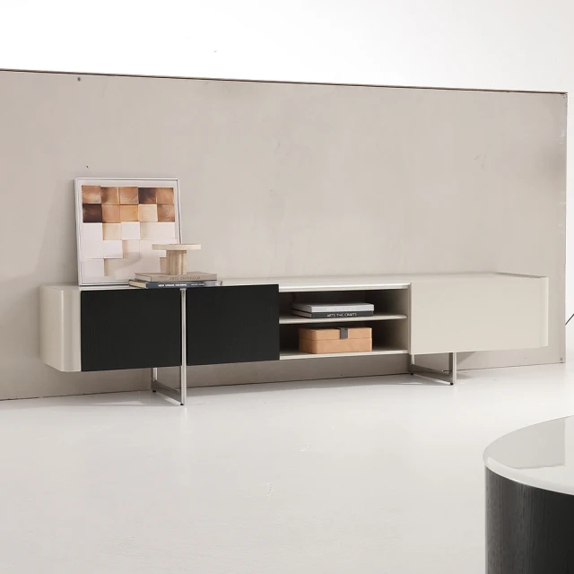 MUNA 家居 143型6.6尺岩板電視櫃/抽屜緩衝滑軌(長