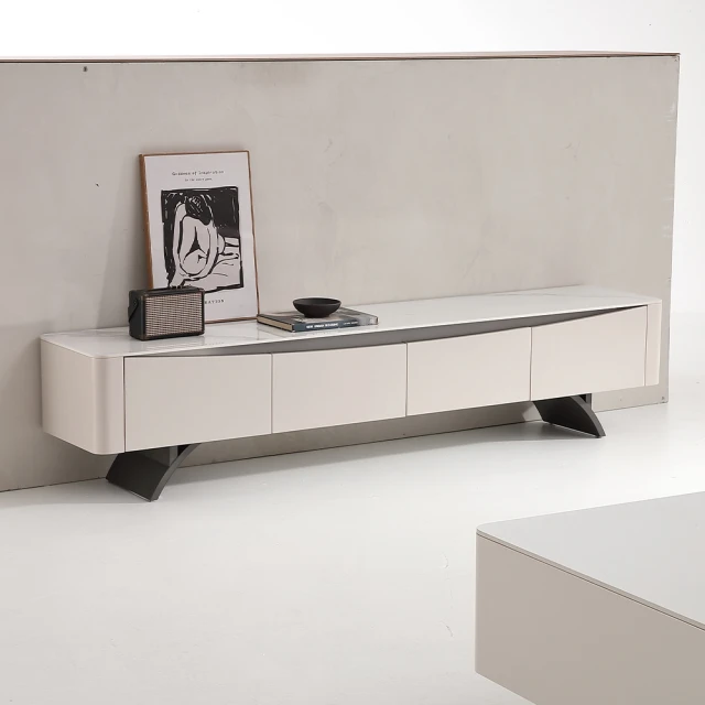 戀紳旗艦店 2.2米電視櫃(實木電視櫃 電視櫃 茶几 美式電