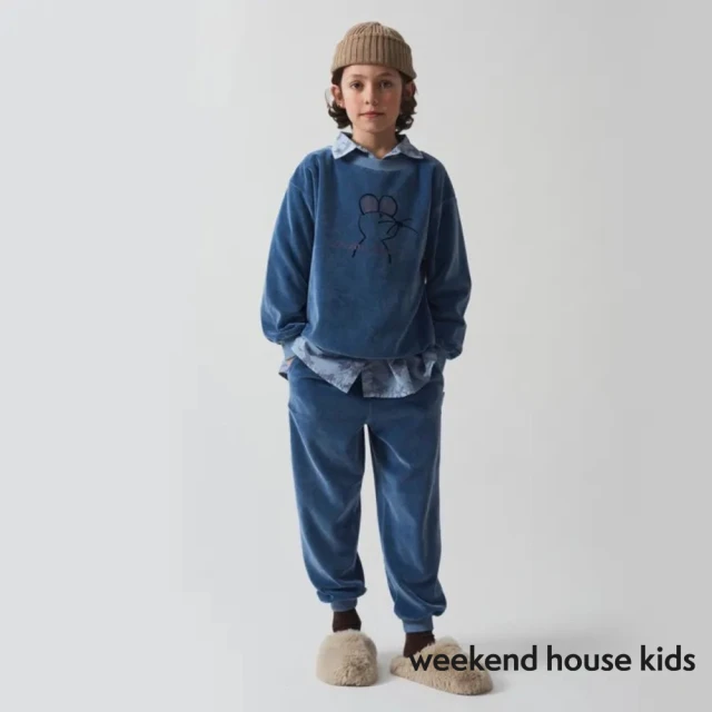 橘魔法 迷彩雙口袋細刷絨縮口長褲(褲子 大童 縮口褲 運動褲