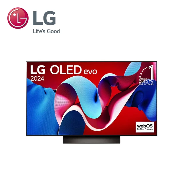 LG 樂金 48型OLED evo C4 極緻系列 4K AI物聯網智慧顯示器(OLED48C4PTA)