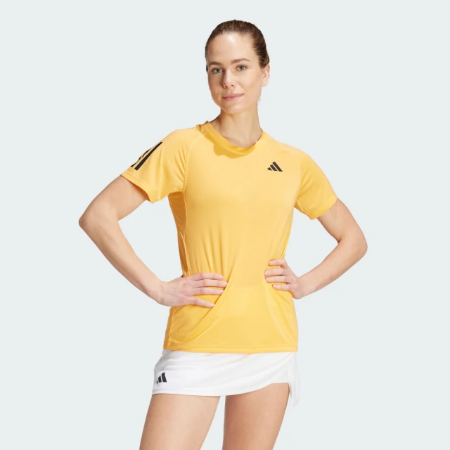 adidas 愛迪達 短袖上衣 女 運動 亞規 CLUB TEE 黃 IT6578