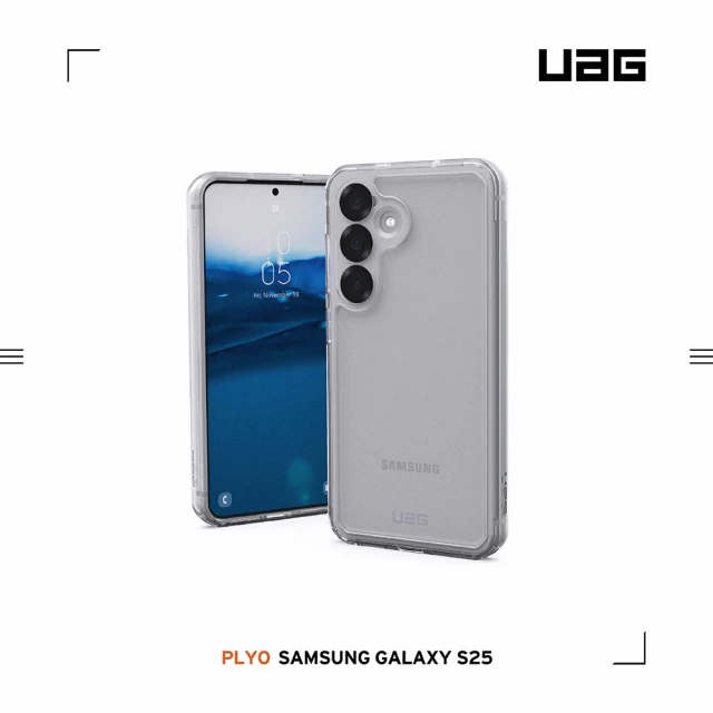 UAG Galaxy S25 磁吸耐衝擊經典保護殼-透黑（黑