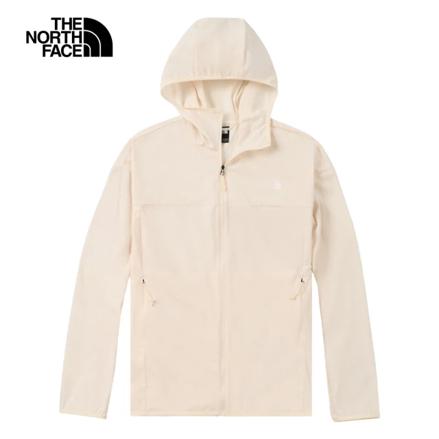 The North Face 北面女款米白色舒適透氣連帽外套｜8EYHQLI