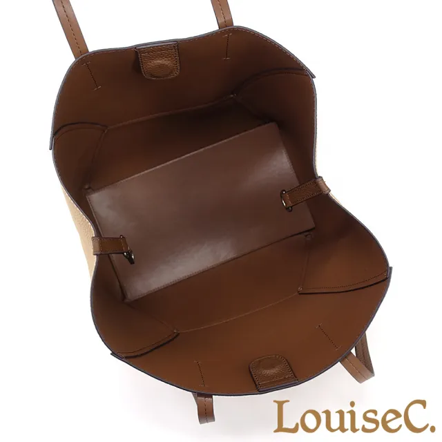 【LouiseC.】雙11 Tree House 牛皮 現代幾何拼接配色 托特TOTE肩背真皮包 2色 可拆式內袋設計 CC2263