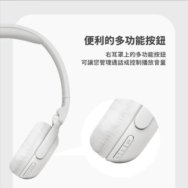 【Philips 飛利浦】AI通話降噪25H超續航藍牙5.3頭戴耳機-TAH2209(降噪)