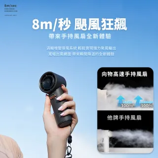 【SOTHING 向物】101檔數顯高速手持風扇 USB/緊急充電 引擎PRO(手持扇 高速風扇 雙向充電 鋰電池 小空調)
