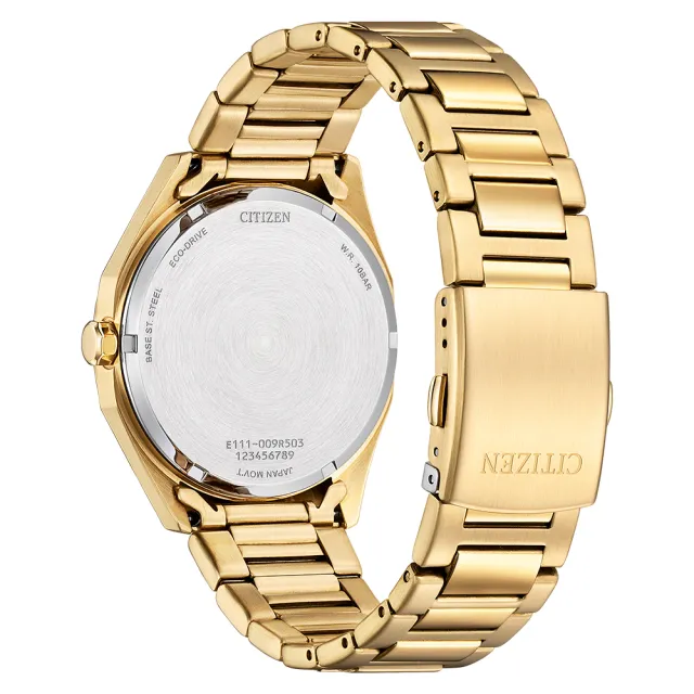 【CITIZEN 星辰】GENTS 八角鬥士時尚光動能男錶-綠x金/41mm(BM7633-81X)