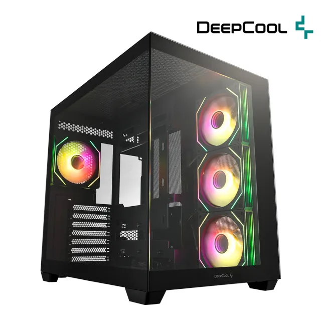 【DeepCool】九州風神 CG530 4F ATX 海景房電腦機殼(黑色/支援背插式ATX)
