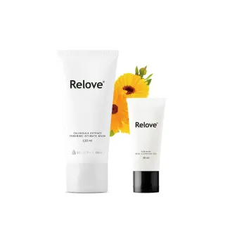 【Relove 官方直營】金盞花萃取低敏私密潔淨凝露120+30ml(金盞花萃取X舒敏奇特素 敏感肌膚專用)