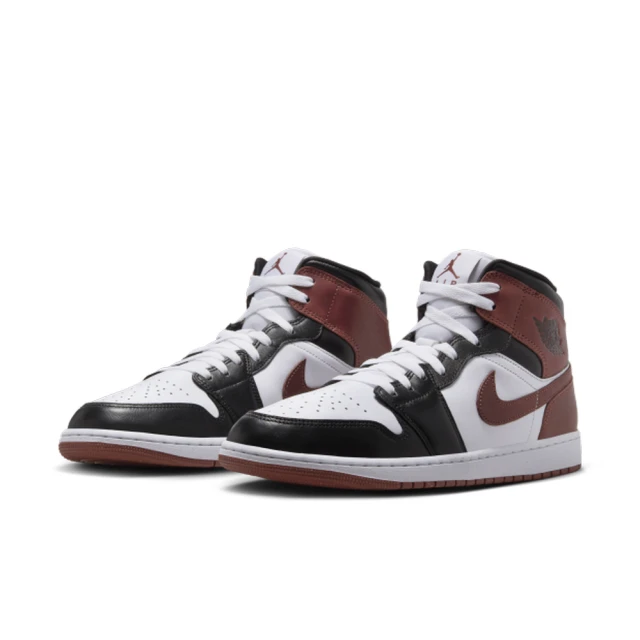 NIKE 耐吉 運動鞋 休閒鞋 男鞋 AIR JORDAN 1 MID SE Dark Pony 暗紅 黑 中筒 AJ1 喬丹(HF3216102)