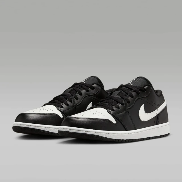 NIKE 耐吉 運動鞋 休閒鞋 男鞋 AIR JORDAN 1 LOW 黑 白 AJ1 喬丹(553558043)