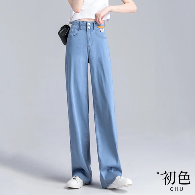牛仔寬褲
