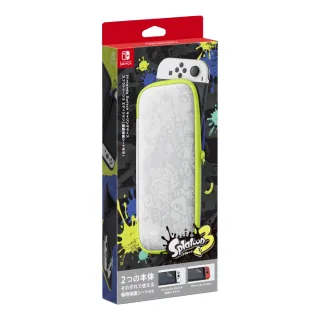 【Nintendo 任天堂】NS Switch 原廠  OLED 斯普拉遁3 漆彈大作戰 主機收納包 便攜包 附保護貼(台灣公司貨)