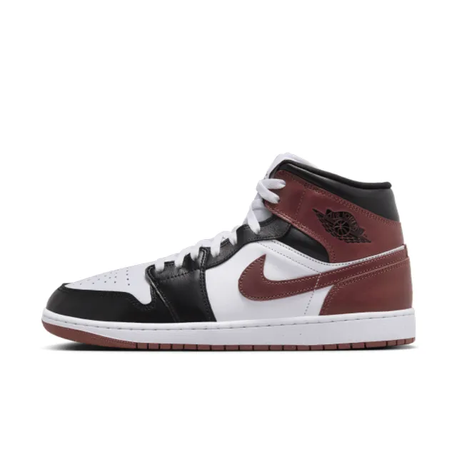 【NIKE 耐吉】運動鞋 休閒鞋 男鞋 AIR JORDAN 1 MID SE Dark Pony 暗紅 黑 中筒 AJ1 喬丹(HF3216102)