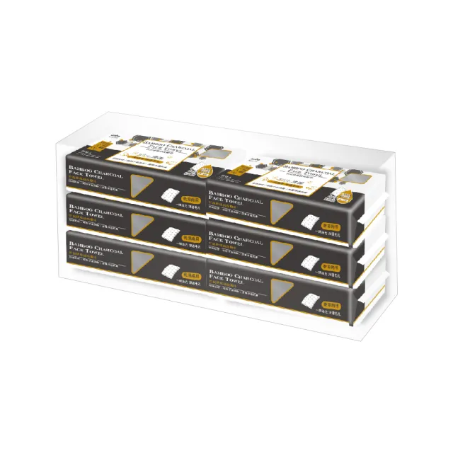 【Lumina 露蜜】6入竹炭珍珠紋洗臉巾360張(竹炭纖維/有效吸除汙垢油脂/加厚耐用/珍珠紋理/可生物分解)（其他規格）