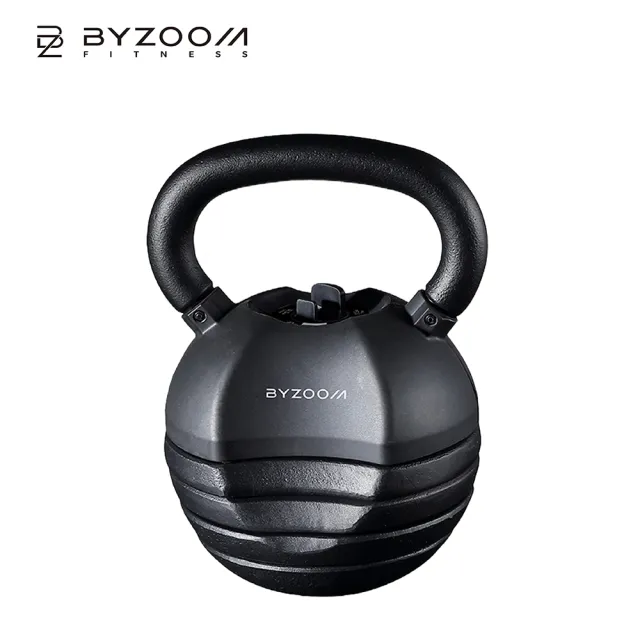 【BYZOOM FITNESS】Pure Series 40lb/約18kg 5段重量可調式壺鈴 白/黑二色(BZ-AKB-40LB)