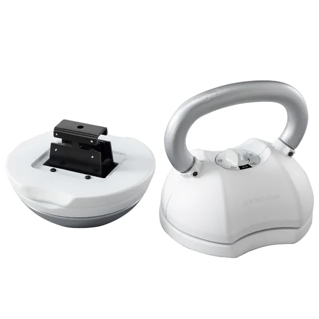 【BYZOOM FITNESS】Pure Series 50lb/約22.6kg 5段重量可調式壺鈴 白/黑二色(BZ-AKB-50LB)